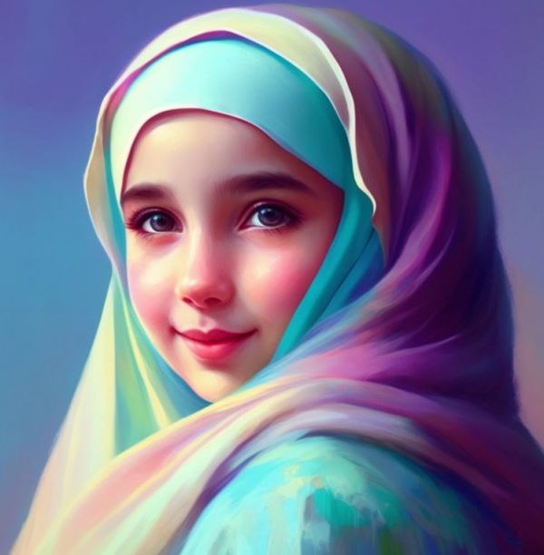 Hijab dengan warna pastel yang lembut